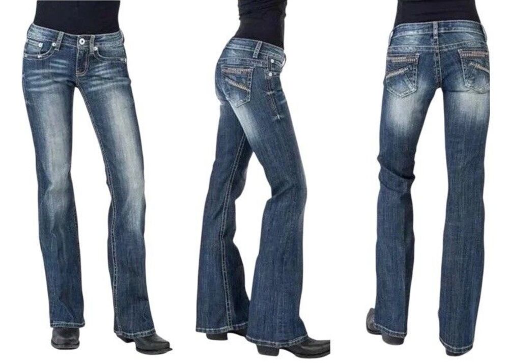 Stetson Women's #818 Hollywood Bootcut Low Rise Jeans  4L  NWOT  Cowgirl Western